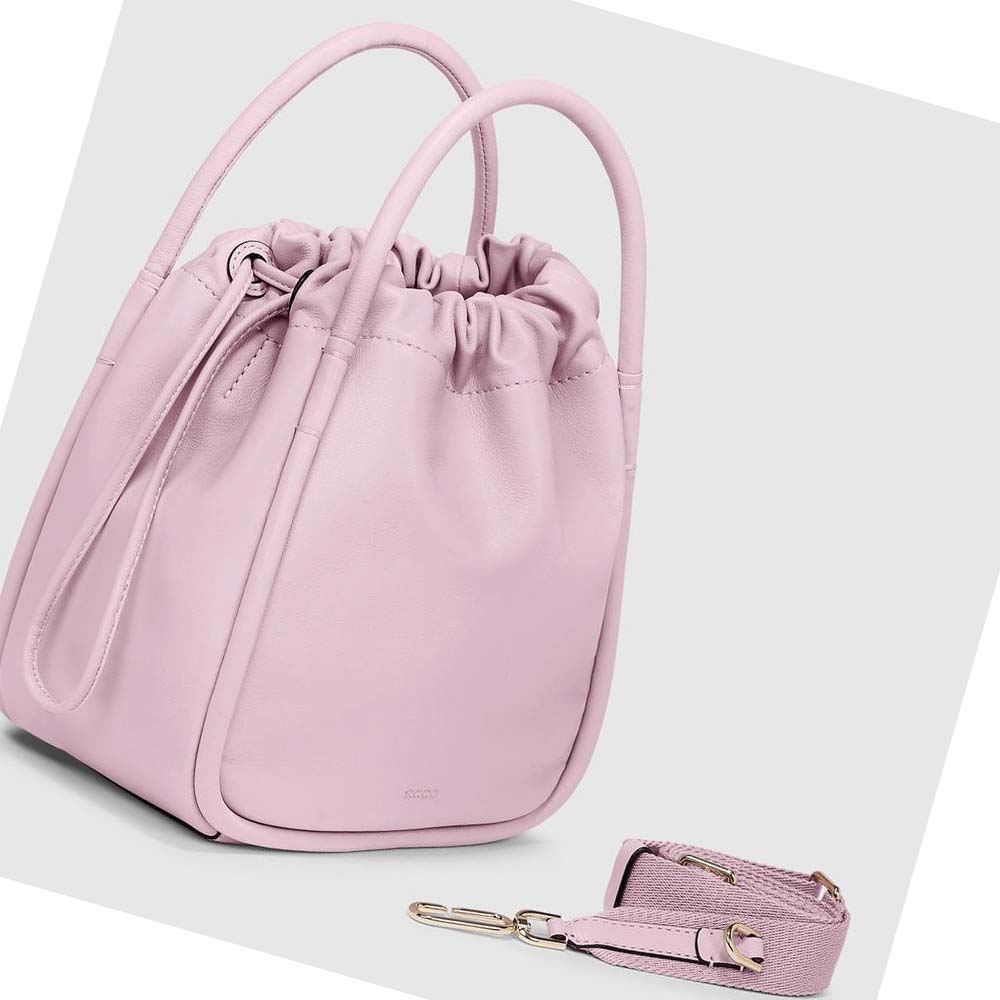 Men's Ecco Contact Drawstring Handbag Pink | SG 737RVD